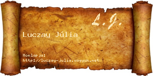 Luczay Júlia névjegykártya