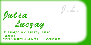 julia luczay business card